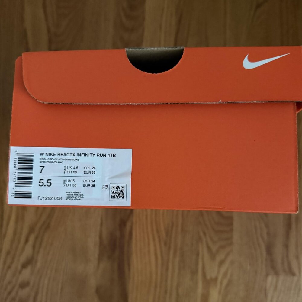 Nike ReactX Infinity Run 4TB Shoes with Box - Picture 9 of 9